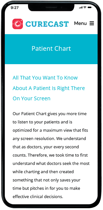 curecast patient chart